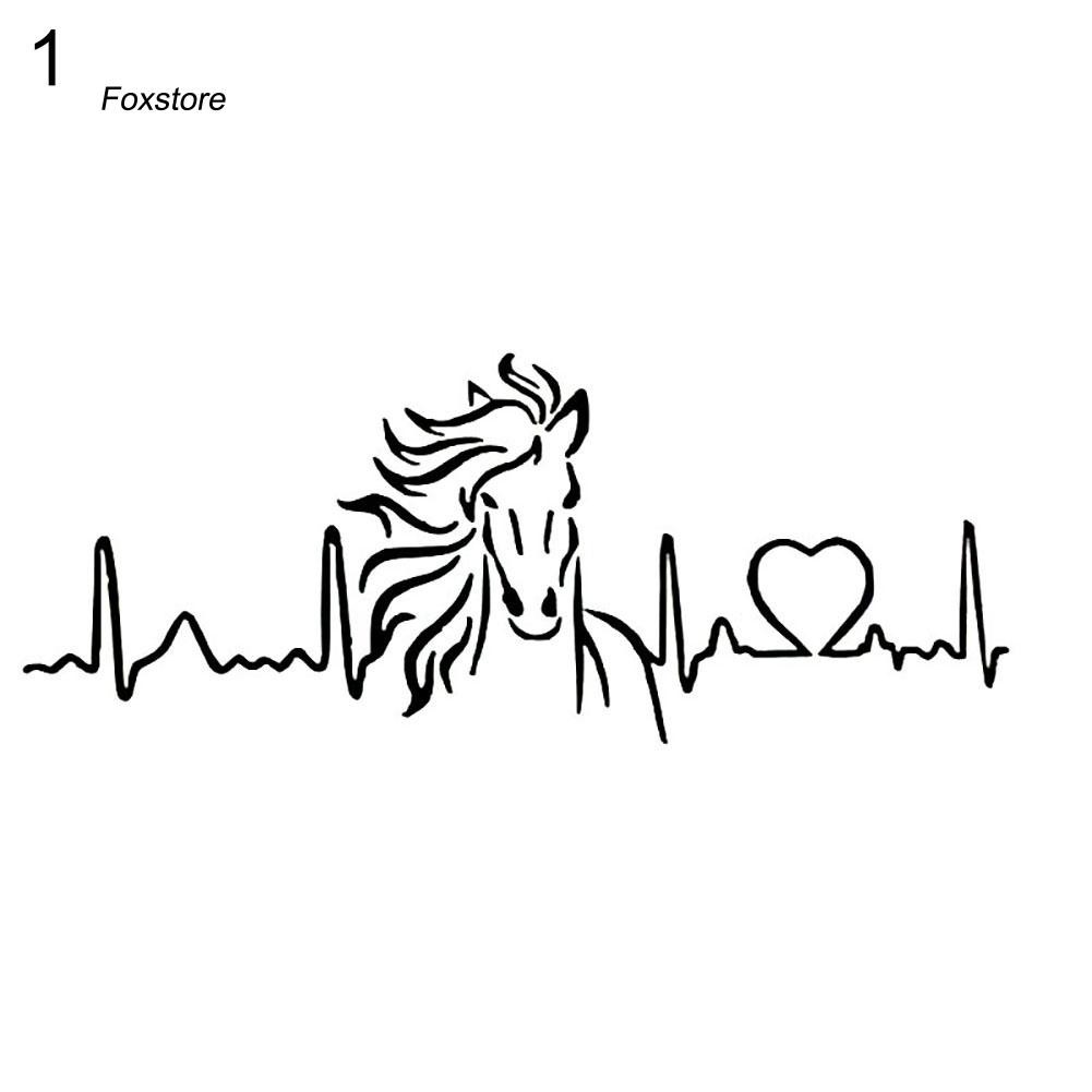 Giấy dán kính xe hơi hình nhịp tim và nhịp tim xinh xắn