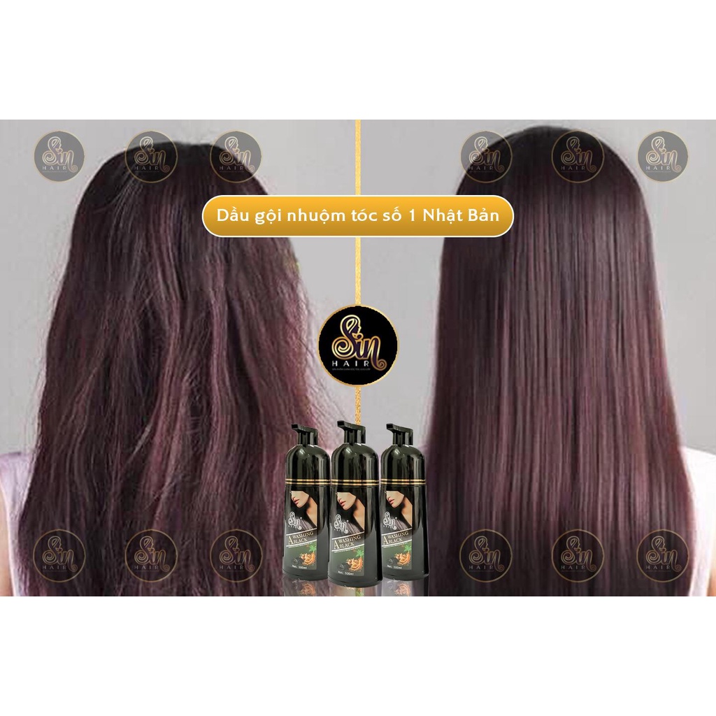[DẠNG GÓI TIỆN LỢI] Dầu gội phủ bạc nhân sâm Sin hair  Nhật Bản - Phủ bạc ngay lần đầu tiên gội