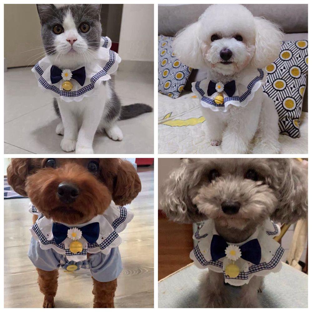 [COD] Khăn Quàng Cổ Đính Nơ Ren Phong Cách Giáng Sinh Năm Mới Dành Cho Thú Cưng