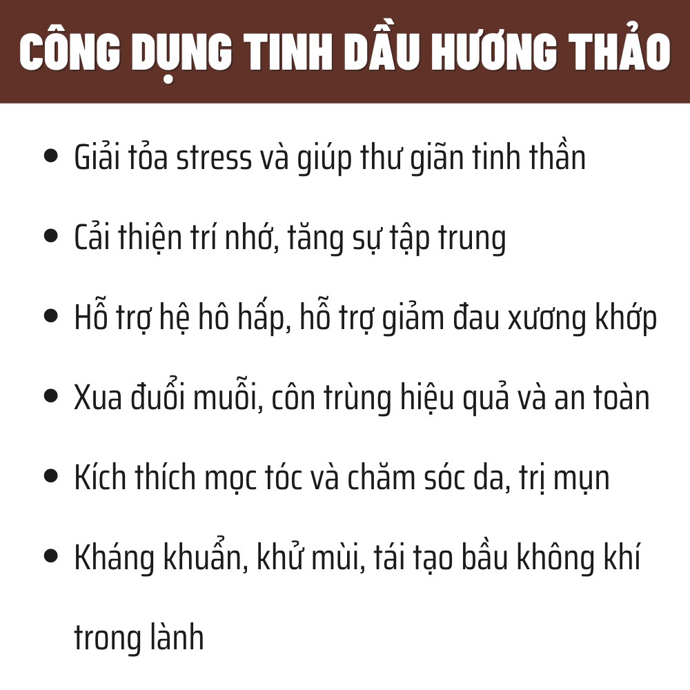 Tinh dầu Hương thảo ESSENBEE treo xe, treo tủ quần áo - 10ml