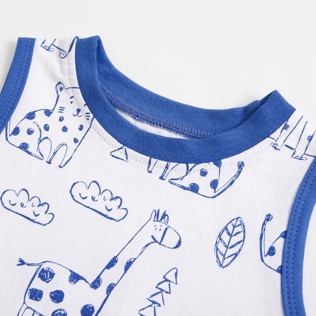 Áo Liền Quần Sanlutoz Không Tay Họa Tiết Hoạt Hình Cho Bé Gái Sơ Sinh