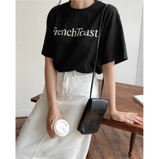Sét Trang Phục Áo Thun Và Chân Váy 🦋FREESHIP🦋 Ao Phông Đen Và Chân Váy Jean Trắng Dáng Dài