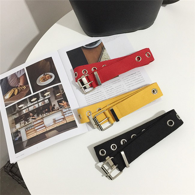 [Hàng Có Sẵn] Miễn Phí Vận Chuyển Giá Sỉ Thắt Lưng Vải Canvas Đơn Giản Thời Trang Xu Hướng Nhật Bản Dành Cho Nam Và Nữ