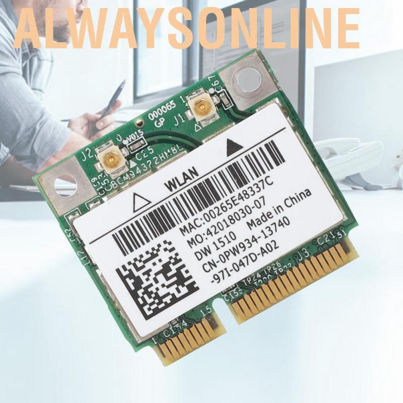 Thẻ mạng không dây mini Pci-E 300mbps 2.4/5g cho máy tính Dell E4200 E5500