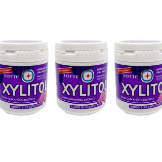 Bộ 3 hũ Xylitol hương Blueberry 145gr Lotte