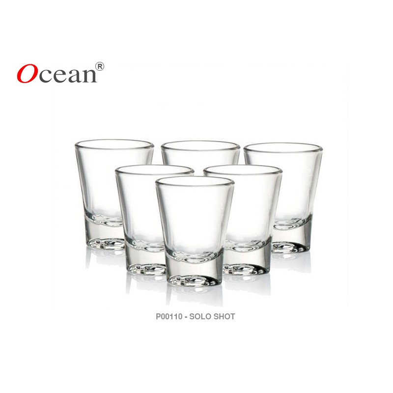 Bộ 6 chén rượu Thủy Tinh ocean Shot Glass Solo Hộp Đẹp-P00110-(hộp đẹp)- 60ml (chính hãng)