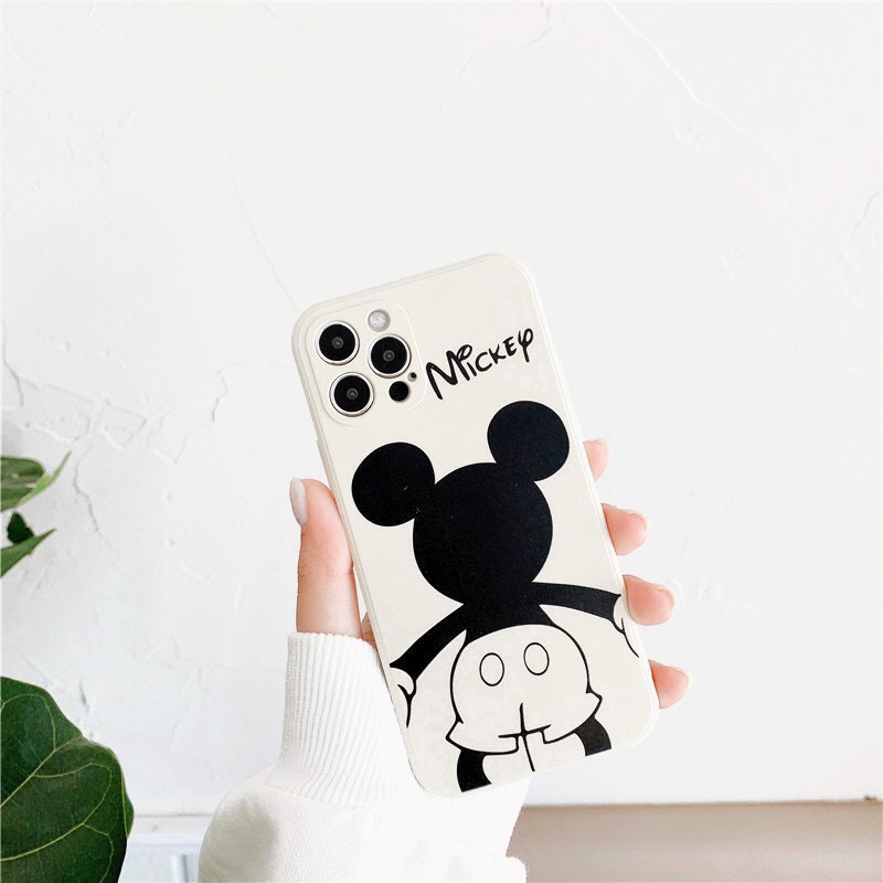 Ốp lưng iphone Chuột Mic.key chống sốc cạnh vuông bảo vệ caemra 7plus/8plus/x/xs/xsmax/11/12/13/pro/promax