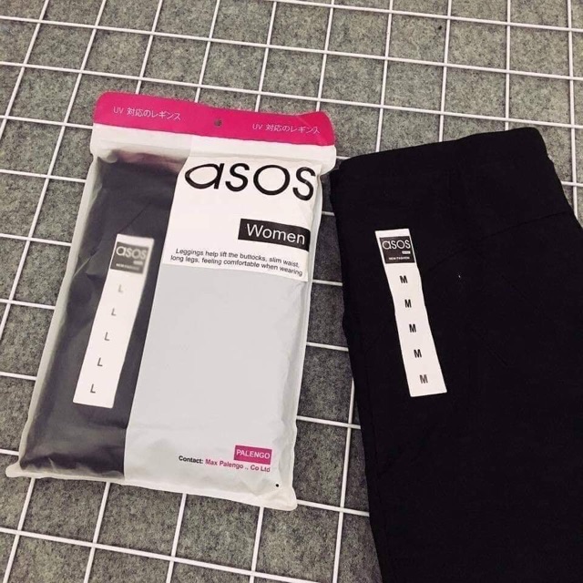 Quần legging Asos dài màu đen