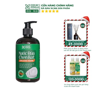 Nước rửa chén 🍃FREESHIP🍃 Nước rửa chén bát 95% gốc thiên nhiên Cocayhoala Hương Quế 500 ml