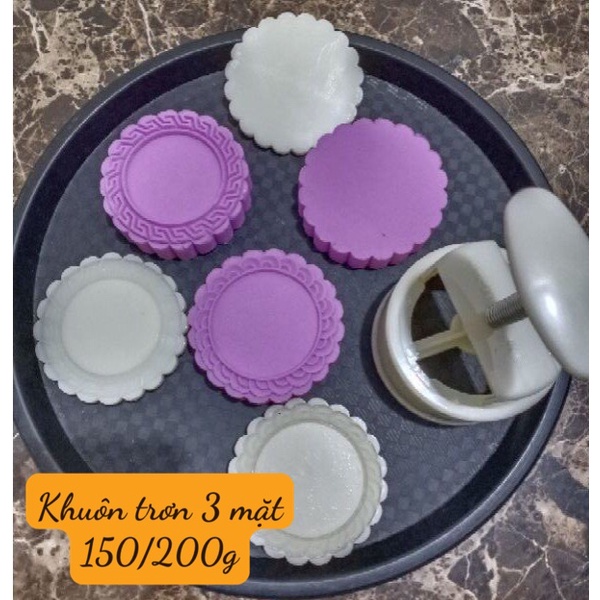 Khuôn Trung Thu Lò Xo 3 mặt Trơn