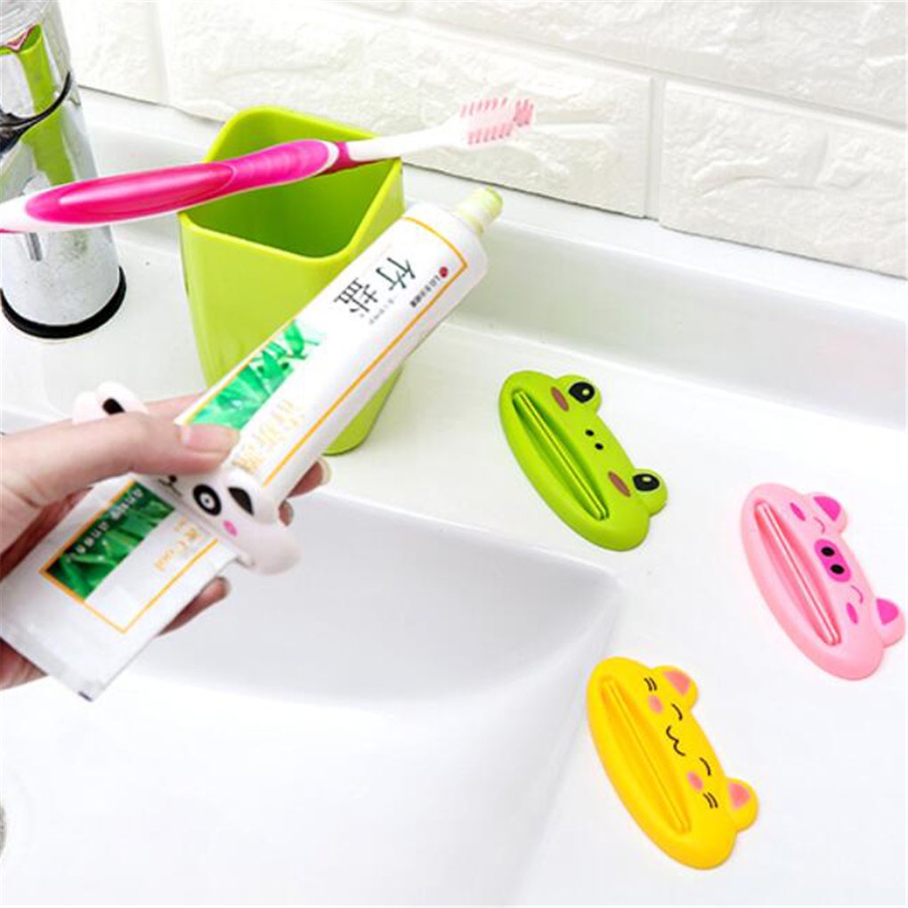 [CHOO] Plastic Toothpaste Tube Squeezer Cartoon Animal Tube Cream Dispenser Home Bathroom Squeezing Tool