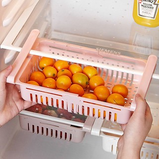 Khay Rổ Treo Tủ Lanh Đa Năng Có Thể Kéo Dài Tận Dụng Không Gian Tủ