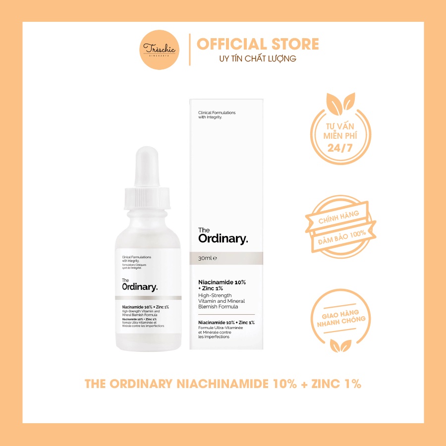 Serum The Ordinary Niacinamide 10% + Zinc 1% Giảm Thâm Mụn