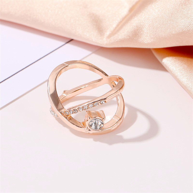 New Jewelry Simple Personality Cross Finger Ring Fashion Female Wild Diamond Ring Selling Direct