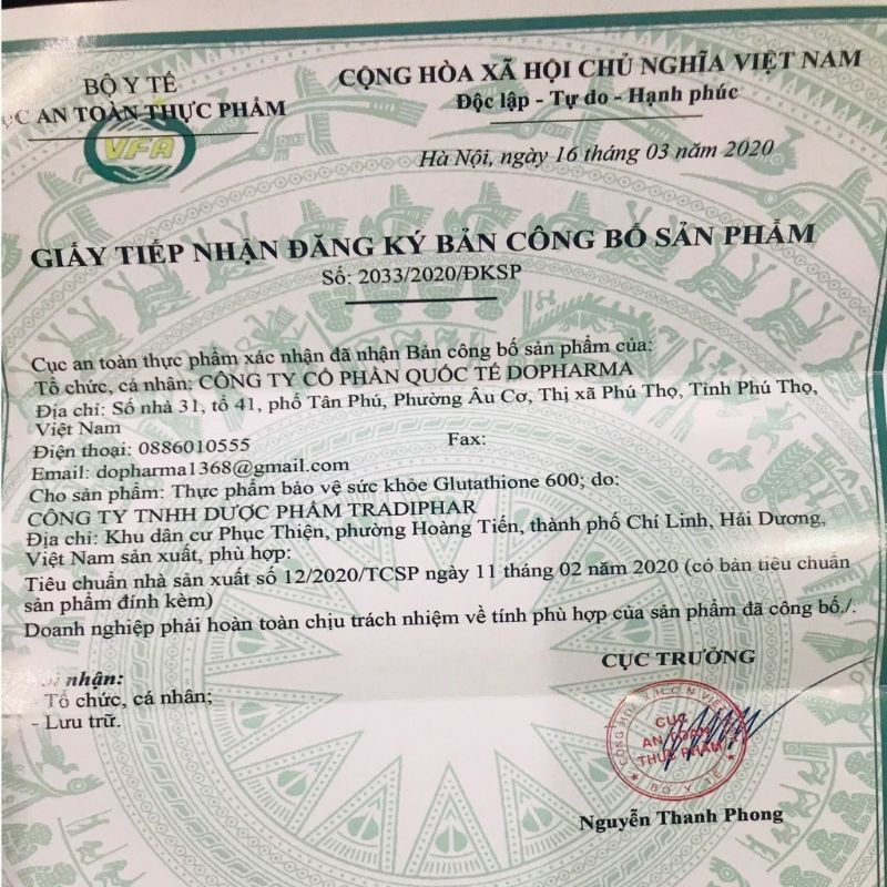 Viên uống Glutathione 600 Dr Lacir - Trắng da tăng nội tiết giảm nám sạm tàn nhang | BigBuy360 - bigbuy360.vn