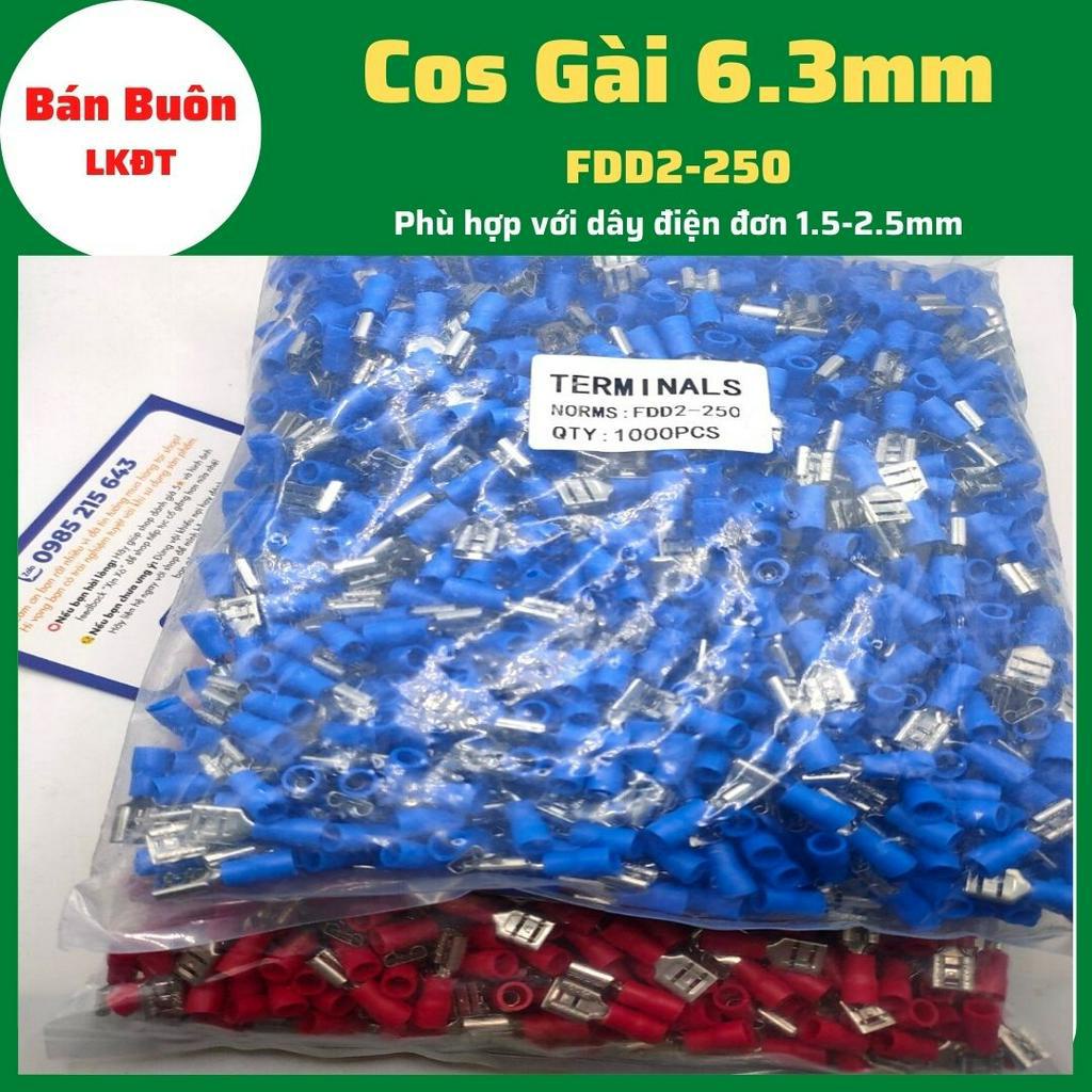 Cos gài. cos gài 6.3mm, đầu cos nối dây điện, đầu cos, FDD2-250