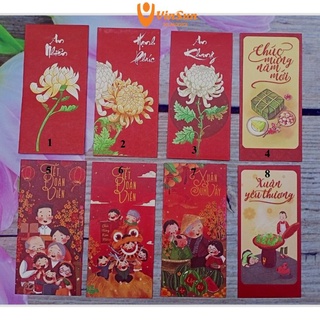 2 bao lì xì tết đẹp hottrend đón xuân 2023 bao lì xì đa dạng kích thước đúc vừa tờ 500k lì xì may mắn
