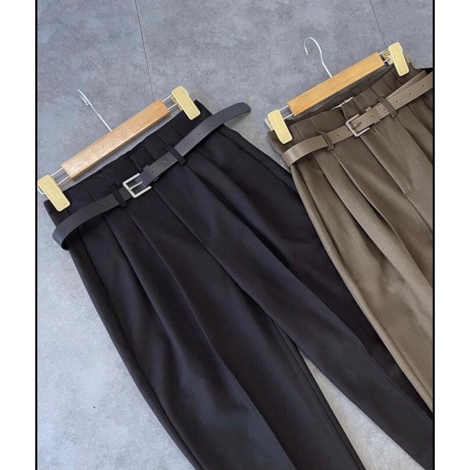 QUẦN BAGGY NỮ KÈM ĐAI [Ảnh Thật] Hàng Thiết Kế