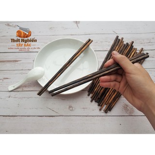 Đũa Gỗ Cọ Cao Cấp Nguyên Mộc, Không Nấm Mốc Bộ 10 Đôi