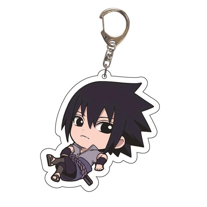 Móc Khóa Nhựa Acrylic Hai Mặt Hình Nhân Vật Anime Naruto Sasuke/itachi/Kakashi