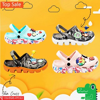 dép cross vảy sơn💖FREESHIP💖dép cross vảy sơn nhiều màu thoải mái lựa chonj DEPCROSSSONVBNS tặng thêm 12 jibitz cross