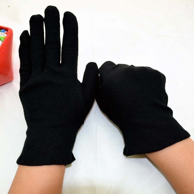 Găng tay vải màu đen dùng trong nghi lễ, trưng bày và bán sản phẩm trang sức, phụ kiện, DIY