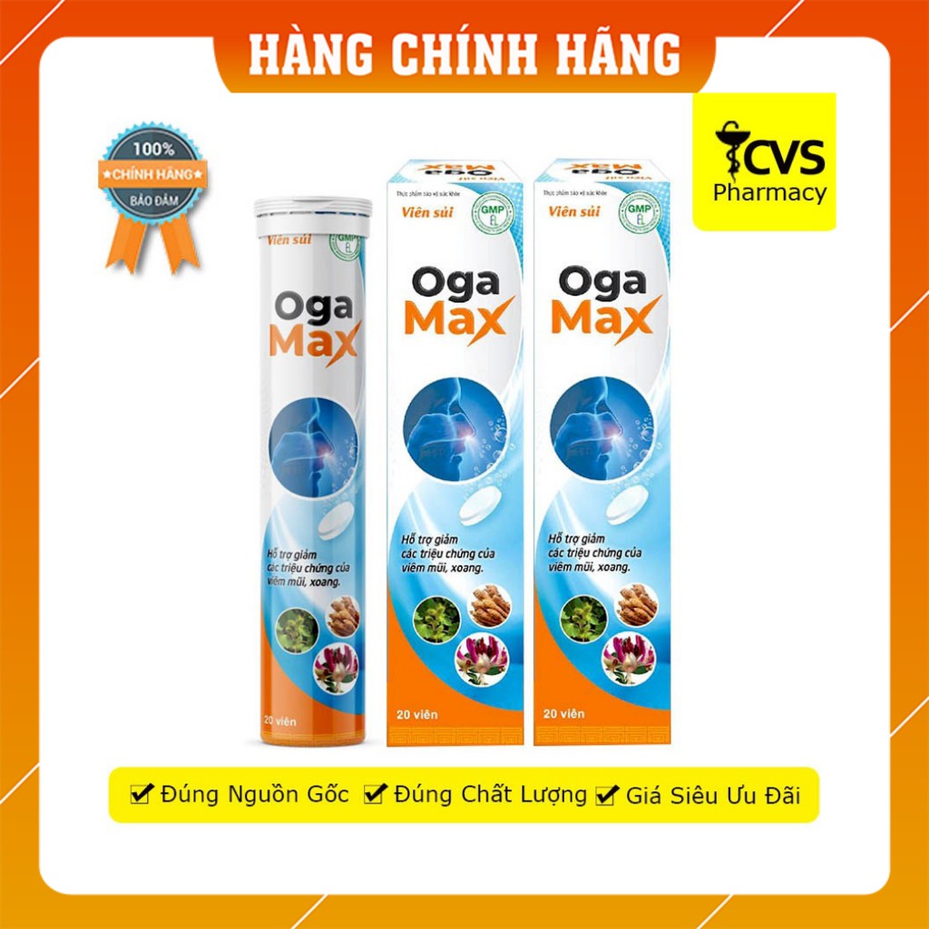 VIÊM XOANG, VIÊM MŨI DỊ ỨNG - VIÊN SỦI OGA MAX ( HỘP 20 VIÊN SỦI TÁC DỤNG NHANH - HIỆU QUẢ LÂU DÀI) | BigBuy360 - bigbuy360.vn