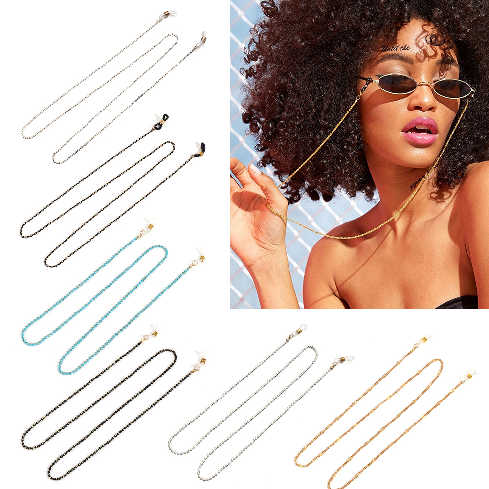 Dây Đeo Mắt Kính Đính Ngọc Trai Giả Thời Trang Chống Trượt