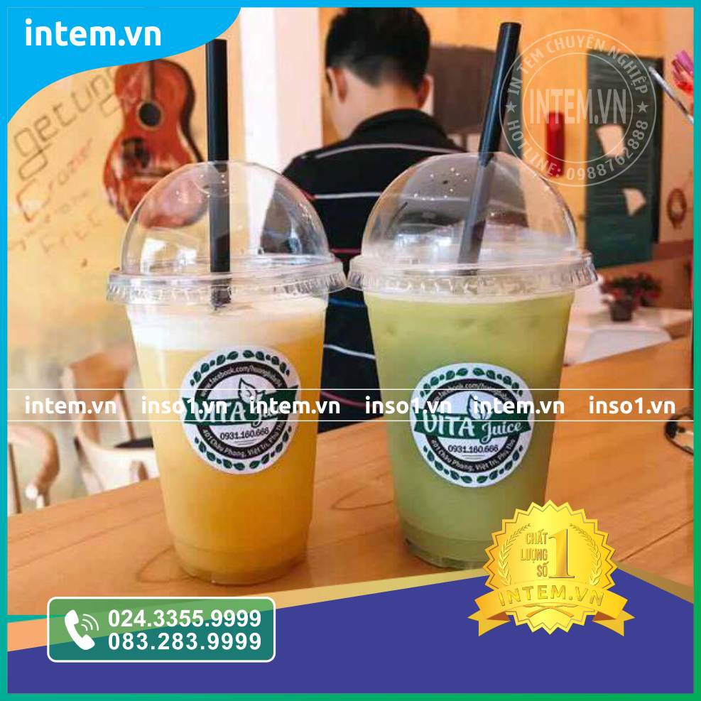 STICKER DÁN CỐC TRÀ SỮA, LY CAFE