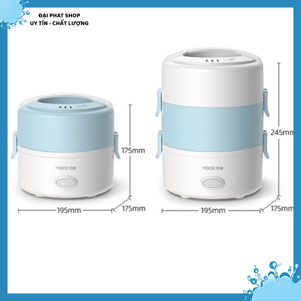 Hộp cơm cắm điện 3 tầng Yoice Y-DFH3, dung tích 2.0 lít, nấu chín, hâm nóng và giữ nhiệt cho thức ăn | BigBuy360 - bigbuy360.vn