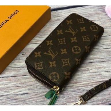 Ví Da LV Unisex,Bóp Da LV Dài Cầm Tay Nam,Nữ Cao Cấp ,Chất Liệu da vân, chống bám bụi siêu cao cấp