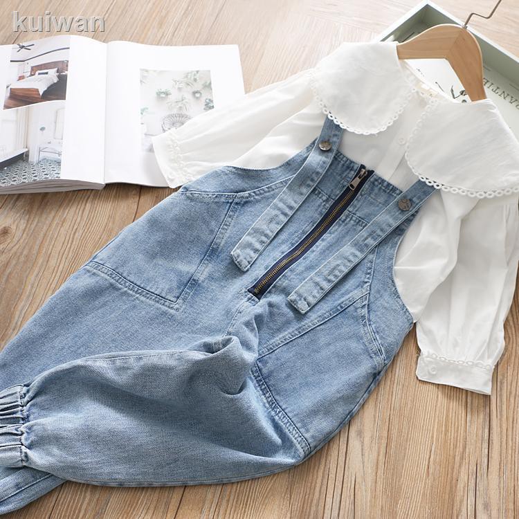 Áo Khoác Jean Denim 2021 Phong Cách Mùa Thu Mới Cho Bé Gái 8 Kanak-Kanak Besar 9 12 13