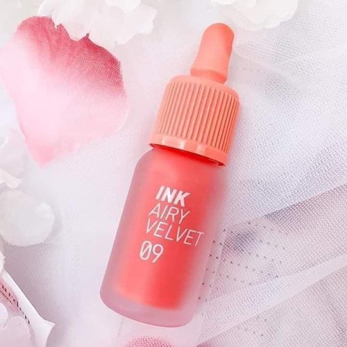 Son kem lì Peripera Ink Airy Velvet Tint No.09 100Point Coral (Màu cam mọng)