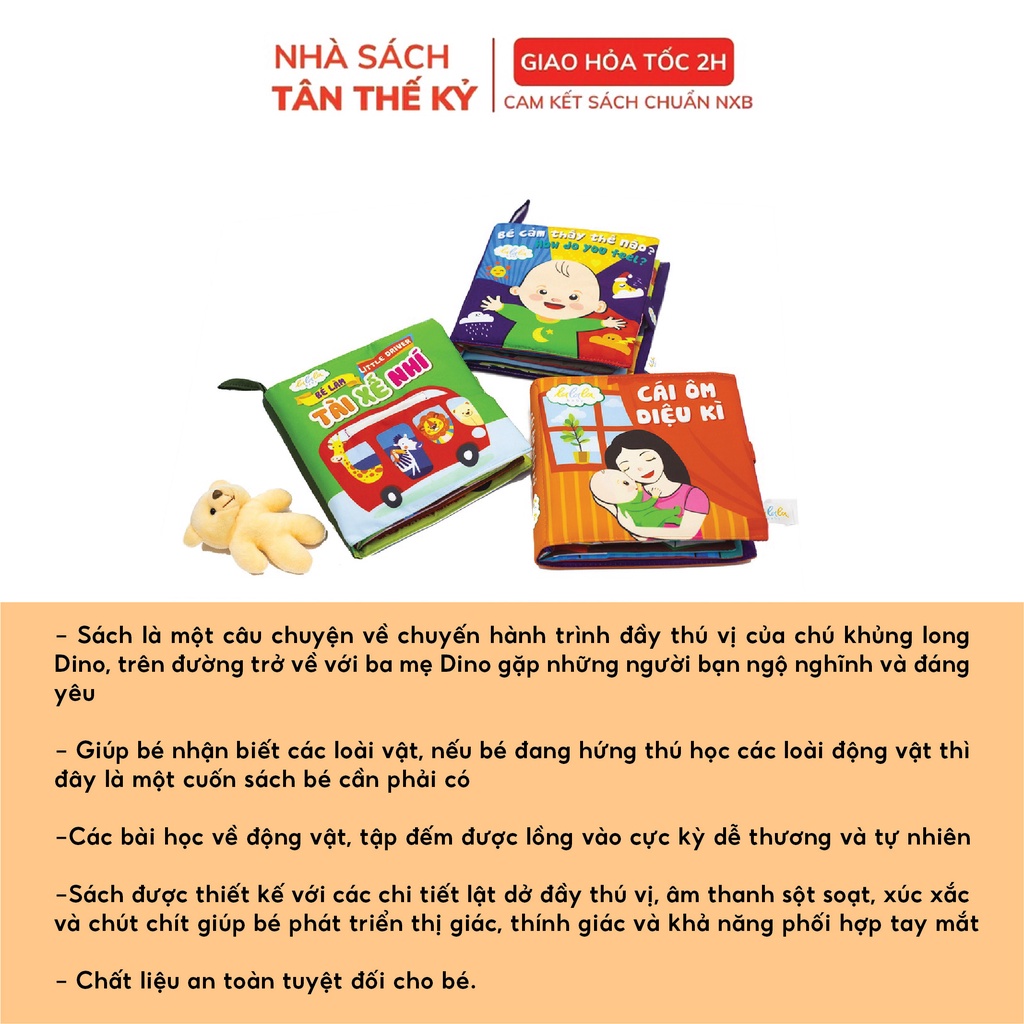 Sách vải song ngữ đa giác quan - đa tương tác - lật mở phát triển chỉ số EQ IQ - nhiều chủ đề