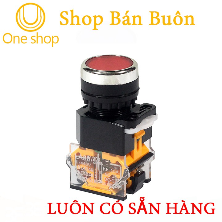 Nút Nhấn LA38-BN/203 Giữ Trạng Thái Không Đèn 10A NO/NC