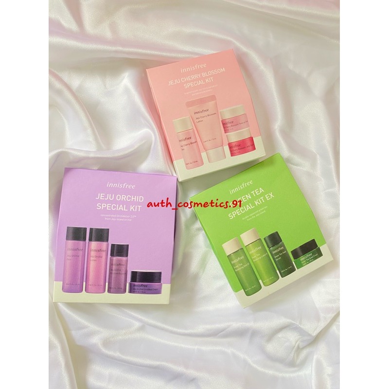 Set dưỡng da Innisfree green tea mini / Set dưỡng Innisfree Jeju Cherry Blossom mini