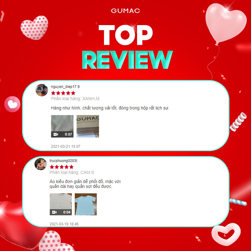 Áo thun nữ cổ tròn phối tay GUMAC thiết kế basic, năng động, trẻ trung AMB304 | BigBuy360 - bigbuy360.vn