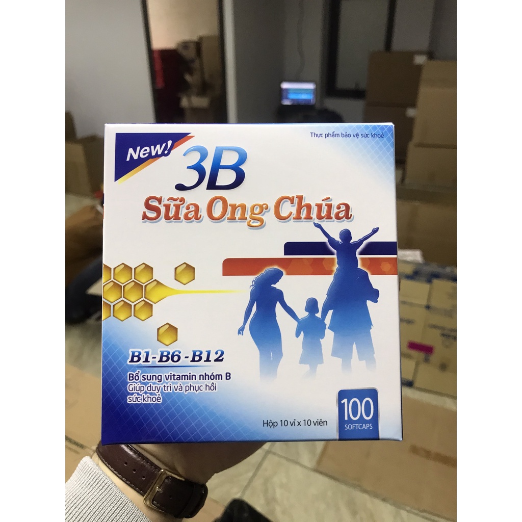 Vitamin 3B Sữa Ong Chúa 100 viên phục hồi sức khỏe, giúp ăn ngon hơn bổ sung vitamin B1, B12, B6