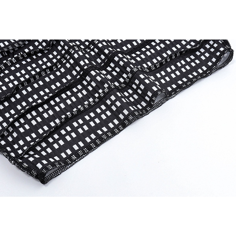 Áo tank top WEANIA hở lưng họa tiết sọc caro thời trang cho nữ