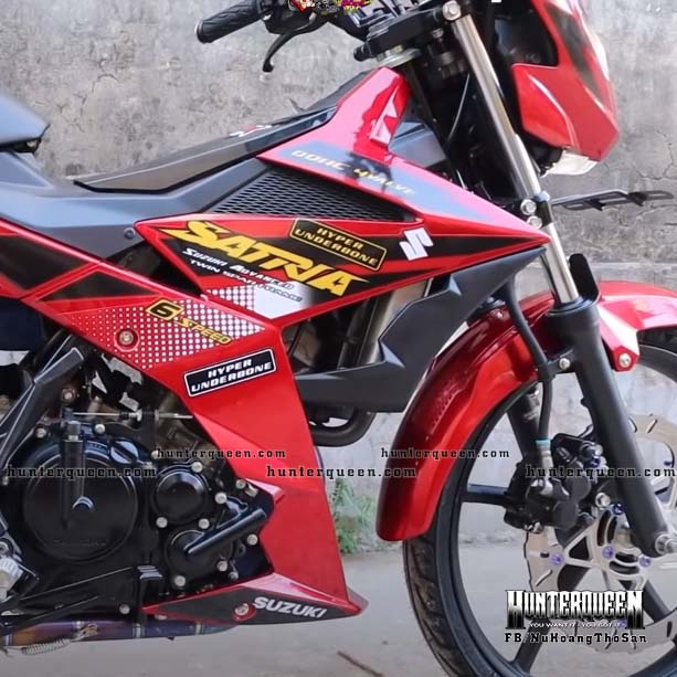 Tem rời cao cấp in UV ép nhiệt Raider FI màu đỏ. Decal chống nước, không bay màu, kích thước chuẩn