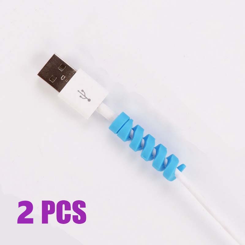 Bảo Vệ Cáp Xoắn Ốc Cáp Cuốn Gọn iPhone Android IPad Micro Tpy C Dữ Liệu Điện Thoại Dòng Cáp Sạc Dây Bảo Vệ Da di Động Dây Bảo Vệ