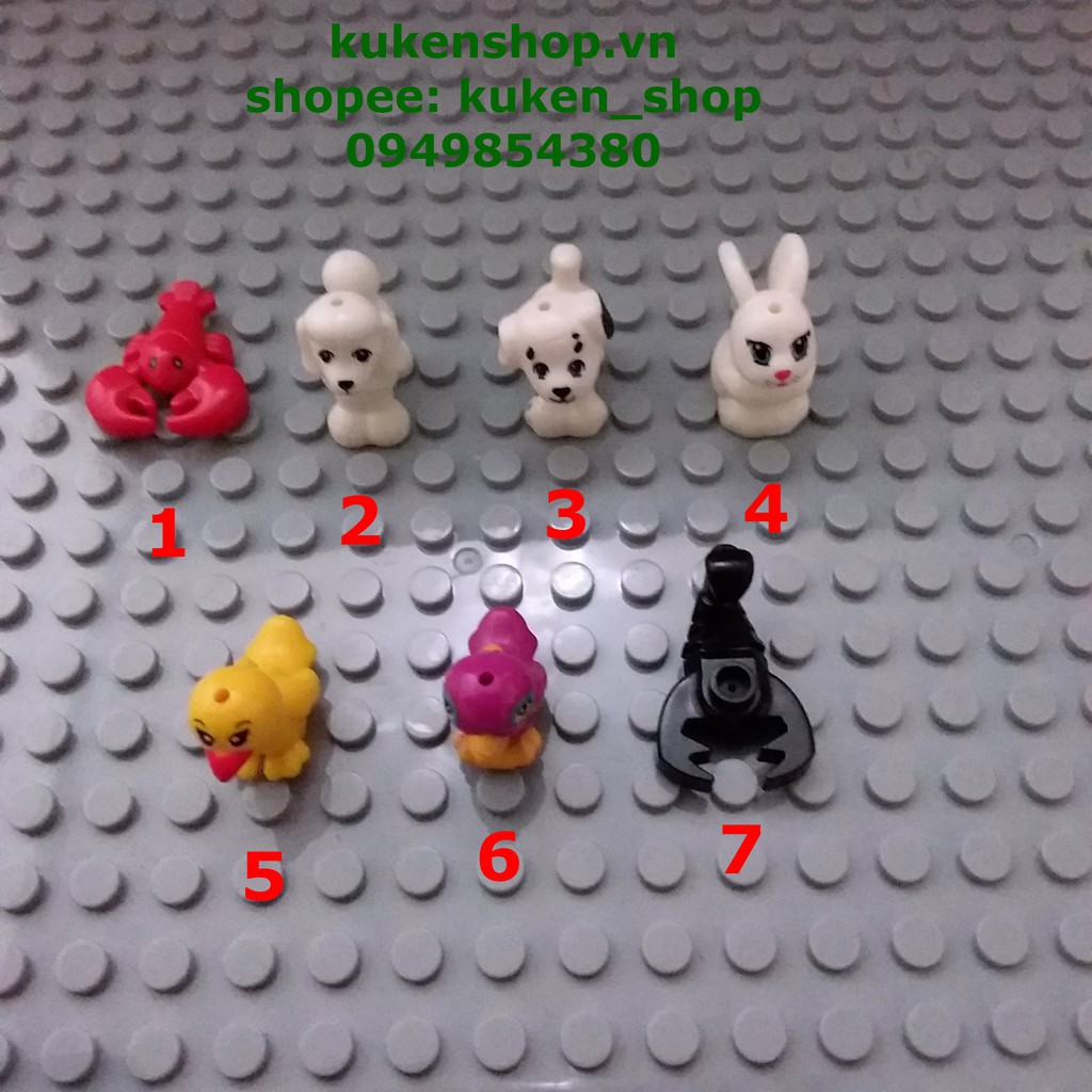 Minifigures Các Mẫu Động Vật Tôm Càng To Chó Thỏ Vịt NO.1001 - Phụ Kiện Động Vật