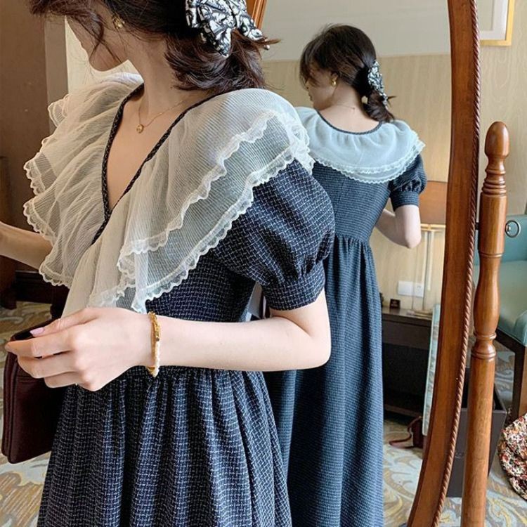 Miếng ren xếp ly trang trí lai áo/tay áo/cổ áo thủ công rộng 12-13 cm