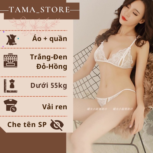 Bộ Đồ Lót Nữ Sexy, Sét Đồ Lót Gồm Áo Ngực Ren Sexy Và Quần Lót Lọt Khe TAMA - SL01 | BigBuy360 - bigbuy360.vn