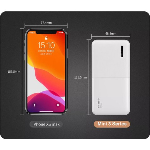 [Mã ELMS10 giảm 6% đơn 50K] Sạc dự phòng Arun mini 3 chính hãng 10.000mah - Pin sạc dự phòng Arun chính hãng siêu mỏng