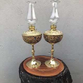 Đèn dầu khắc hoa phù dung gốm sứ Bát Tràng