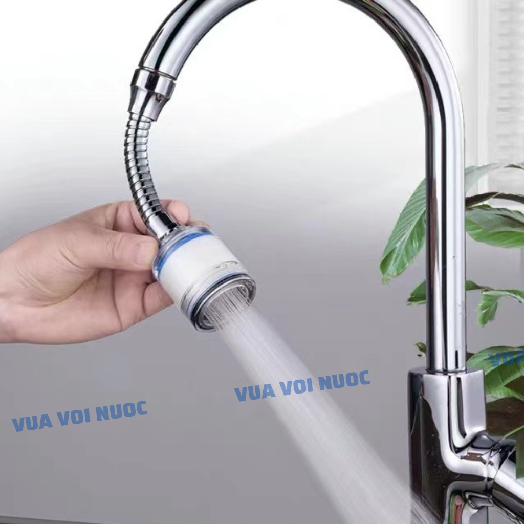 Vòi rửa bát chén tích hợp đầu lọc nước xoay 360 độ VVN360