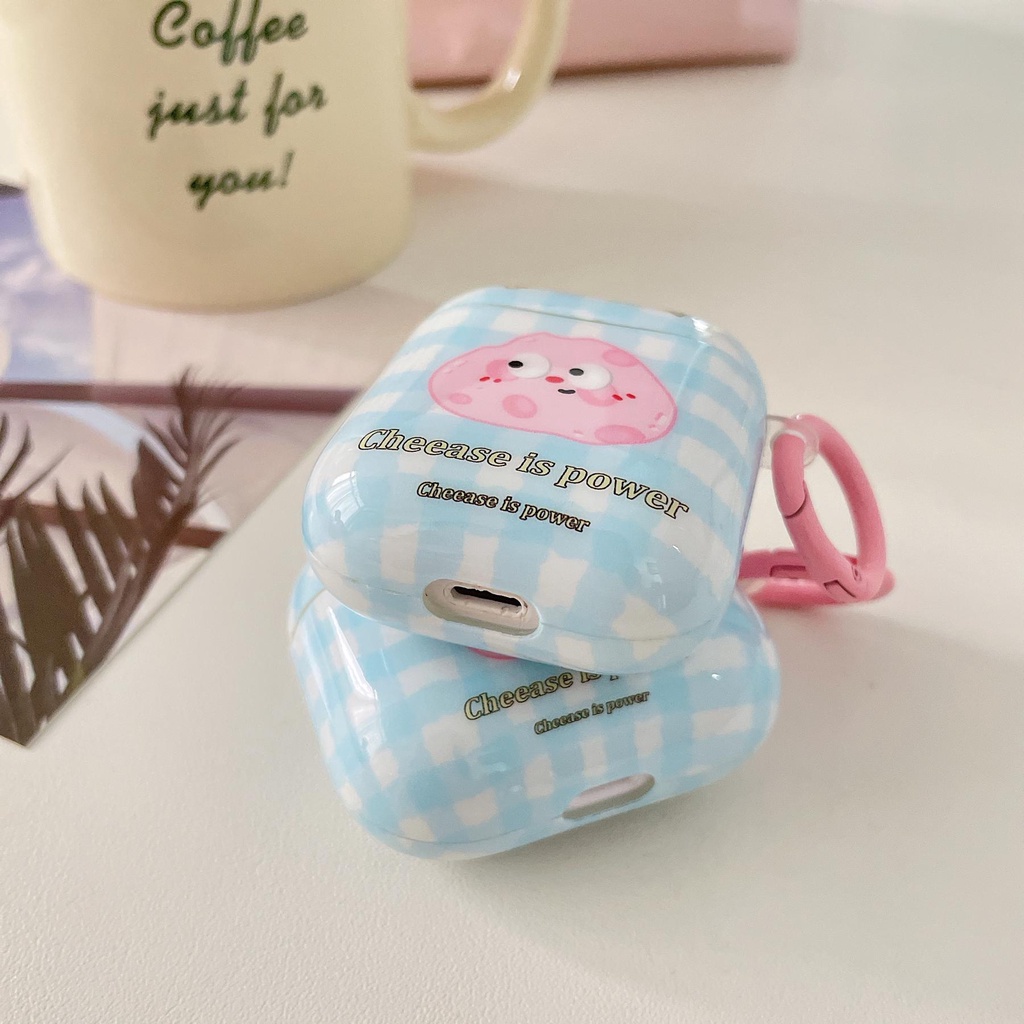 Vỏ Bảo Vệ Hộp Sạc Tai Nghe Bluetooth Không Dây AirPods Pro 1 / 2 3 2021 gen3 Bằng Silicon Mềm Chống Rơi Hình Phô Mai Hoạt Hình