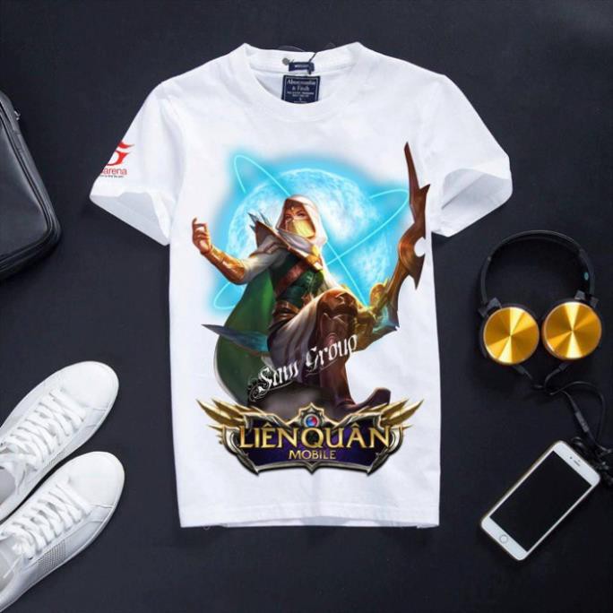 VHL Store [Hàng có sẵn]Áo Liên Quân Thun Màu Trắng Cotton 4 chiều - Kniknak Bạc VHL Store