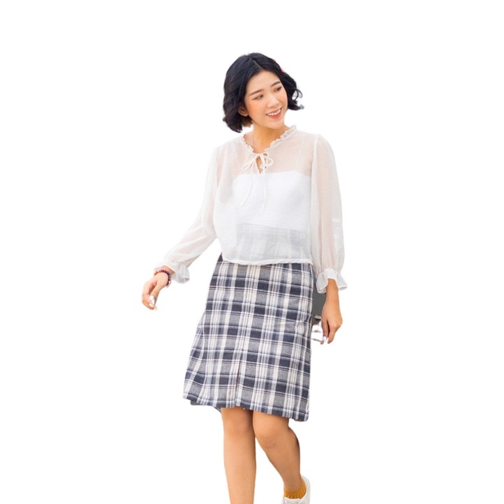 Áo Kiểu Cổ Bèo Tay Dài - LEO's clothing
